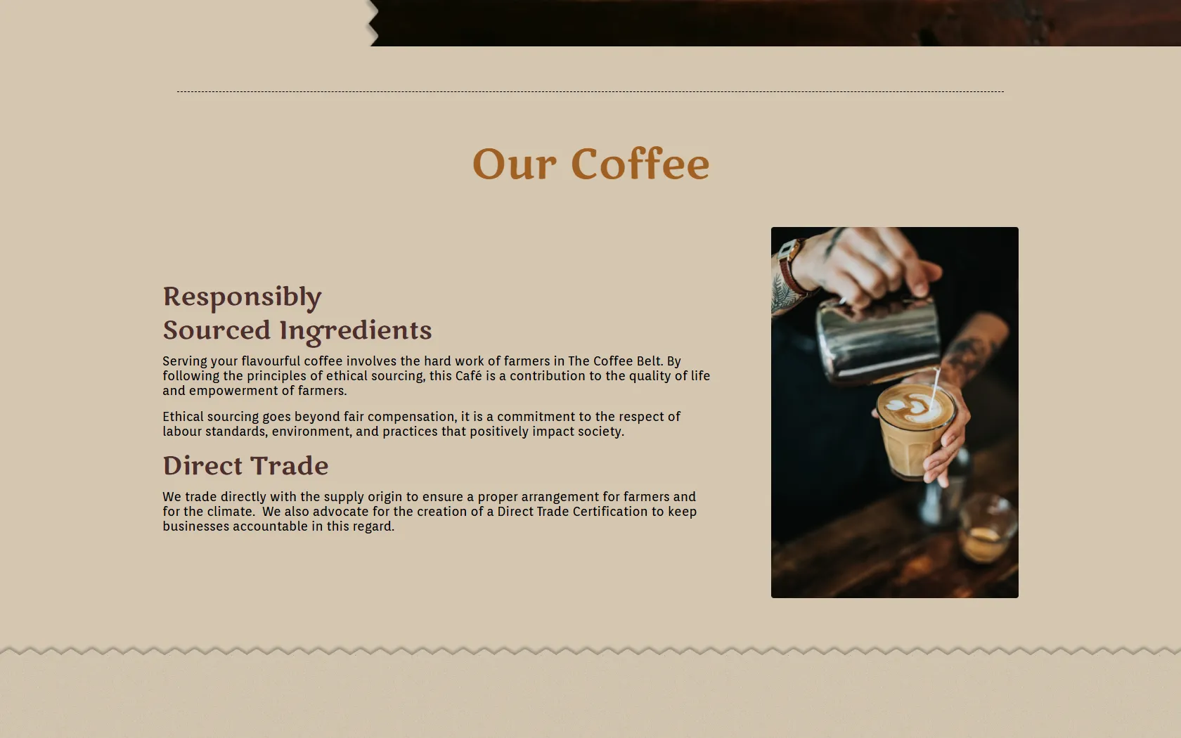 Café Project's home page